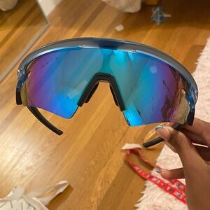 Brand New Oakley Blue Sunglasses with Case and Bag